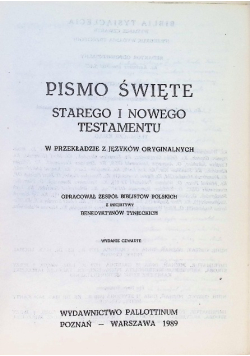 Pismo święte starego i nowego testamentu