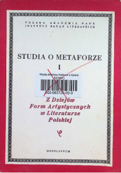 Studia o metaforze Tom I