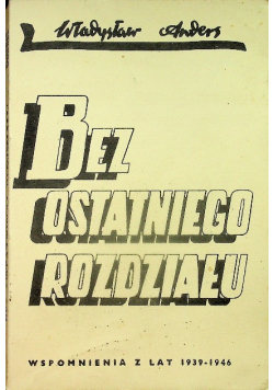 Bez ostatniego rozdziału