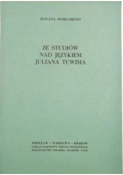 Ze studiów nad językiem Juliana Tuwima