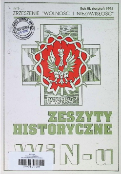 Zeszyty Historyczne WIN u Nr 5 / 94