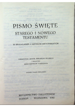 Pismo Święte Starego i Nowego Testamentu