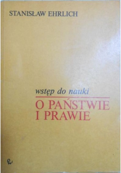 Ehrlich Wstęp do nauki o Państwie i prawie