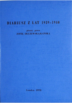 Diariusz z lat 1939 do 1940