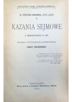 Kazania sejmowe 1903 r.