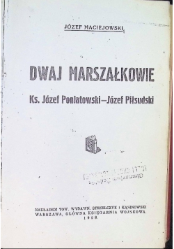 Dwaj Marszałkowie  1928 r.