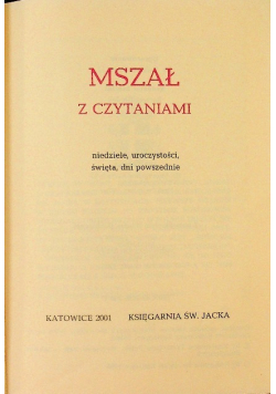 Mszał z czytaniami