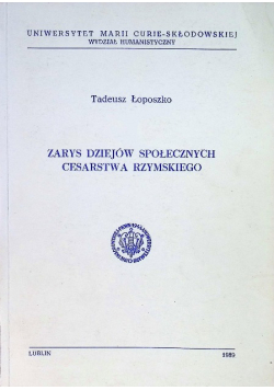 Zarys dziejów społecznych Cesarstwa Rzymskiego