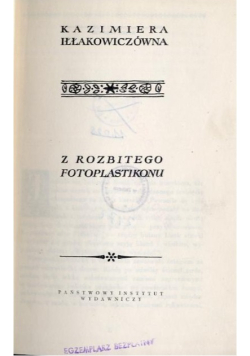 Z rozbitego fotoplastikonu