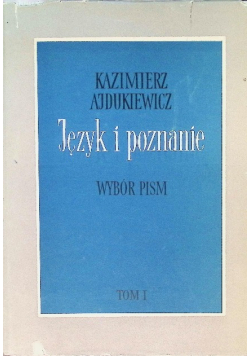 Język i poznanie Tom I