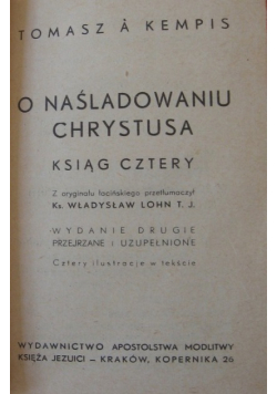 O Naśladowaniu Jezusa Chrystusa