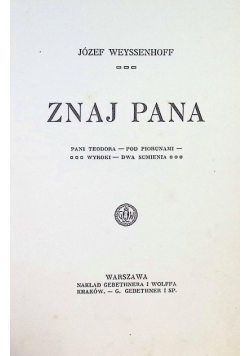 Znaj pana 1912 r.
