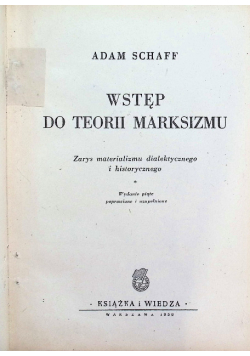 Wstęp do teorii marksizmu 1950 r.