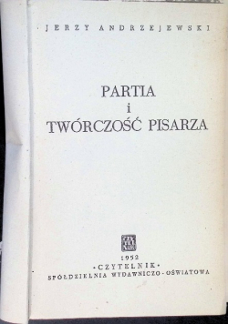 Partia i twórczość pisarza