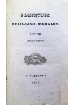 Pamiętnik religijno-moralny Tom VIII