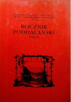 Rocznik Podhalański Tom III