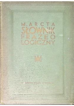 Słownik frazeologiczny 1934 r.