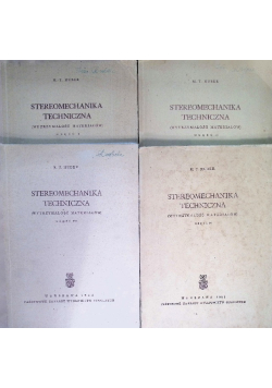 Stereomechanika techniczna Część 1 do 4