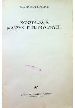 Konstrukcja maszyn elektrycznych