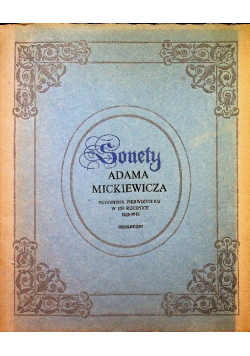 Sonety Adama Mickiewicza