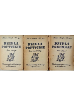 Dzieła Poetyckie Tom 1 do 3, 1947 r.