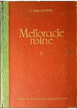 Melioracje rolne Tom II