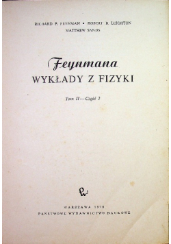 Feynmana wykłady z fizyki Tom II Część 2