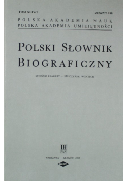 Polski Słownik Biograficzny Zeszyt 180