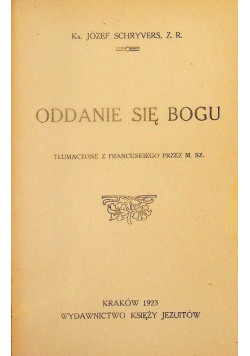 Oddanie się Bogu 1923 r.