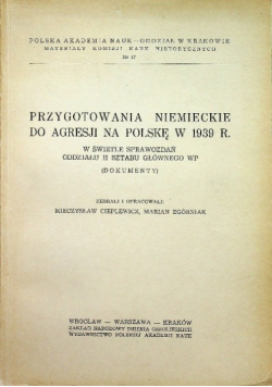 Przygotowania niemieckie do agresji na Polskę w 1939 r