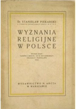 Wyznania religijne w Polsce, 1927 r.
