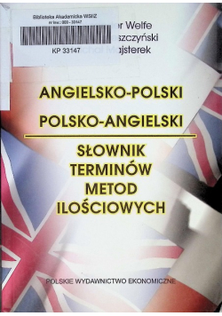 Angielsko polski polsko angielski słownik terminów metod ilościowych