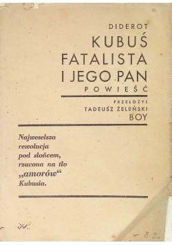 Kubuś fatalista i jego pan 1930 r.