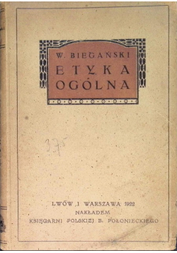 Etyka Ogólna 1922 r.