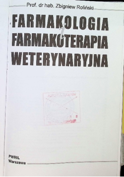 Farmakologia i farmakoterapia weterynaryjna