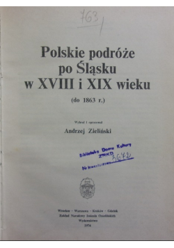Polskie podróże po Śląsku w XVIII i XIX wieku