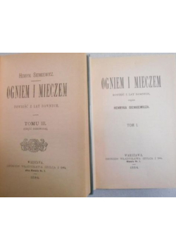 Ogniem i mieczem, Tom I i II
