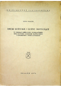 Druki łużyckie i łużyc dotyczące