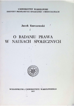 O badaniu prawa w naukach społecznych