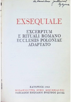 Collectio Rituum Continens Excerpta e rituali Romano Ecclesiis Poloniae Adaptato Exsequiale