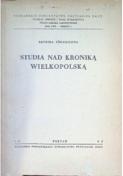Studia nad Kroniką Wielkopolską