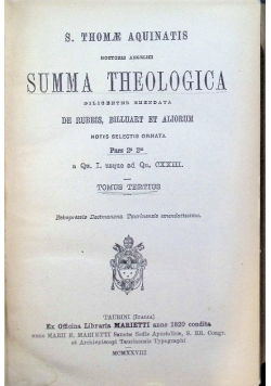Summa Theologica 1820 r.