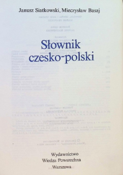 Słownik czesko - polski