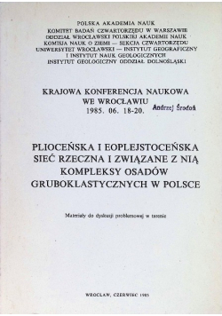 Plioceńska i plejstoceńska sieć rzeczna i związane z nią kompleksy osadów gruboklastycznych w Polsce