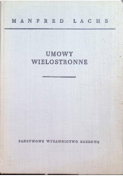 Umowy wielostronne
