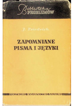 Zapomniane pisma i języki