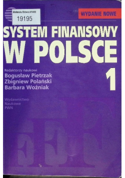 System finansowy w Polsce Tom 1
