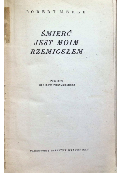 Śmierć jest moim rzemiosłem