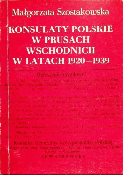 Konsulaty polskie w Prusach wschodnich w latach 1920-1939