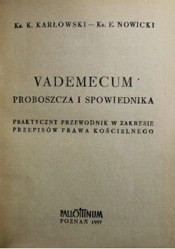 Vademecum proboszcza i spowiednika